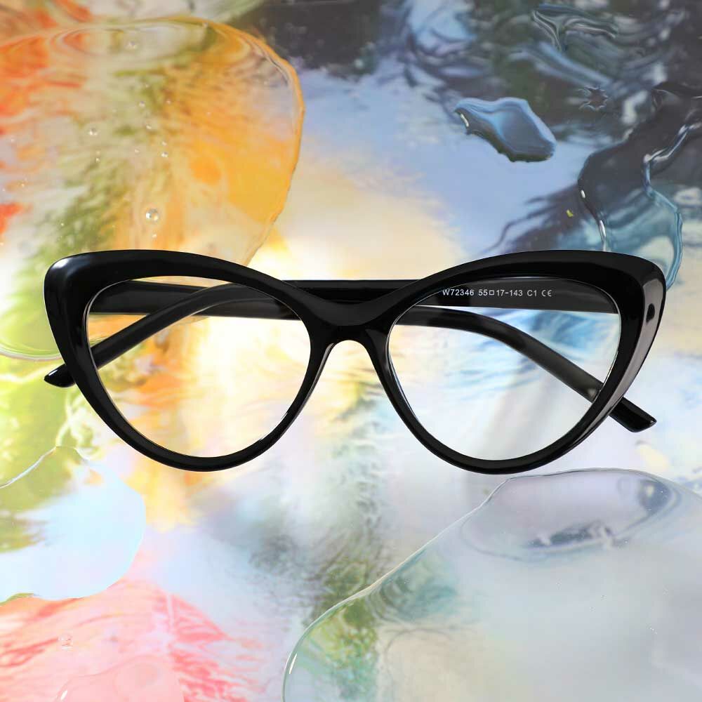 Pearl Cat Eye Schwarze Brille