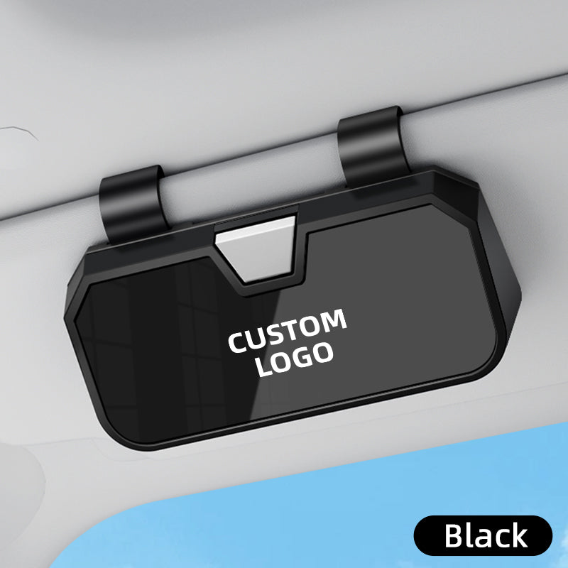 Customized Magnetic Glasses Case Sun Visor Clip Sunglasses Storage Box Gift for Him