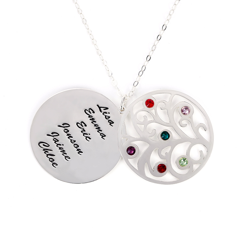 誕生石 刻印 ファミリー 家族 ネックレス オーダーメイド