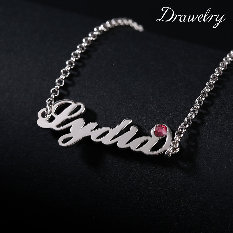 "Personal And Unique" Personalized Name Bracelet With Custom Birthstone