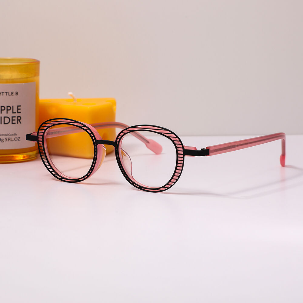 Zenob Oval Pink Glasses