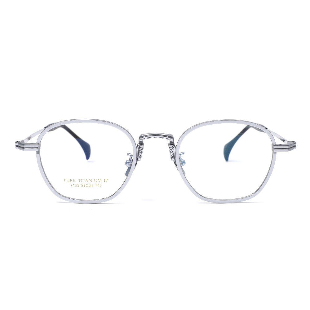 Lance Geometric Silver Glasses