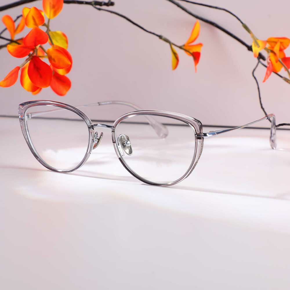 Kristin Cat Eye Graue Brille