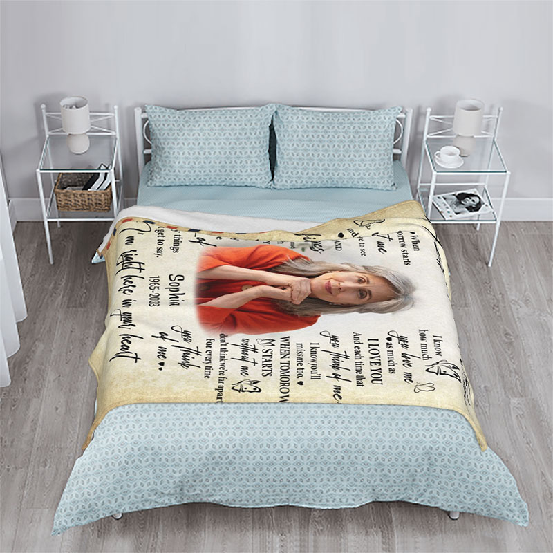 Personalized Picture Blanket Unique Gift for Family "I Know How Much You Love Me"