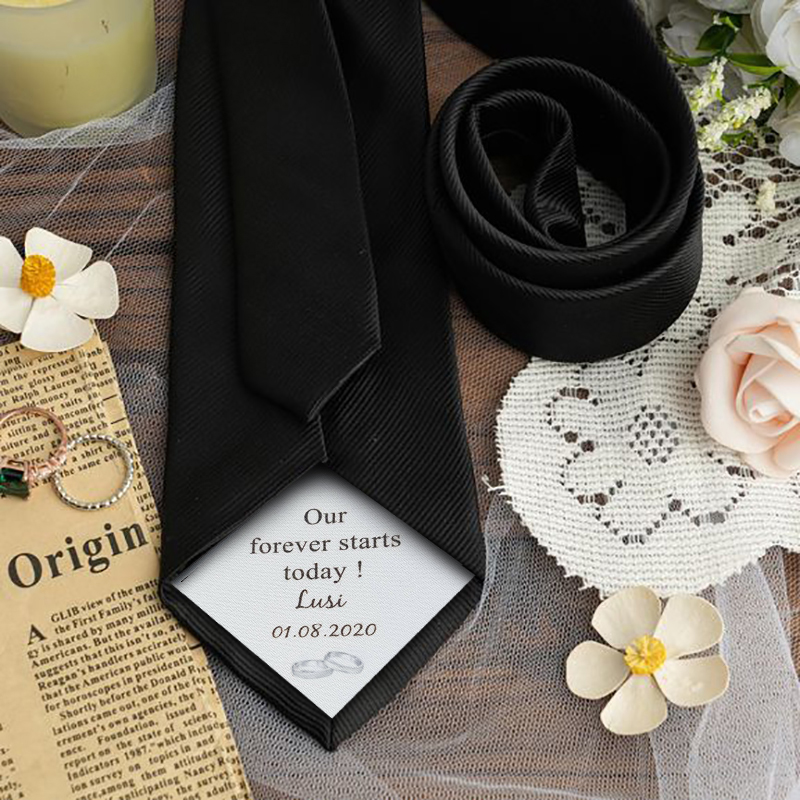 Custom Name Tie with Custom Date Precious Gift for Husband