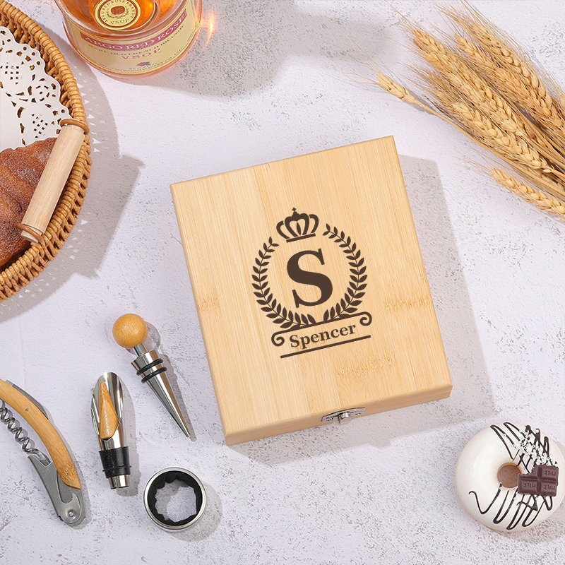 Personalized Bottle Opener Set Custom Initial and Name Retro Imperial Logo Design Gift for Drink Lovers