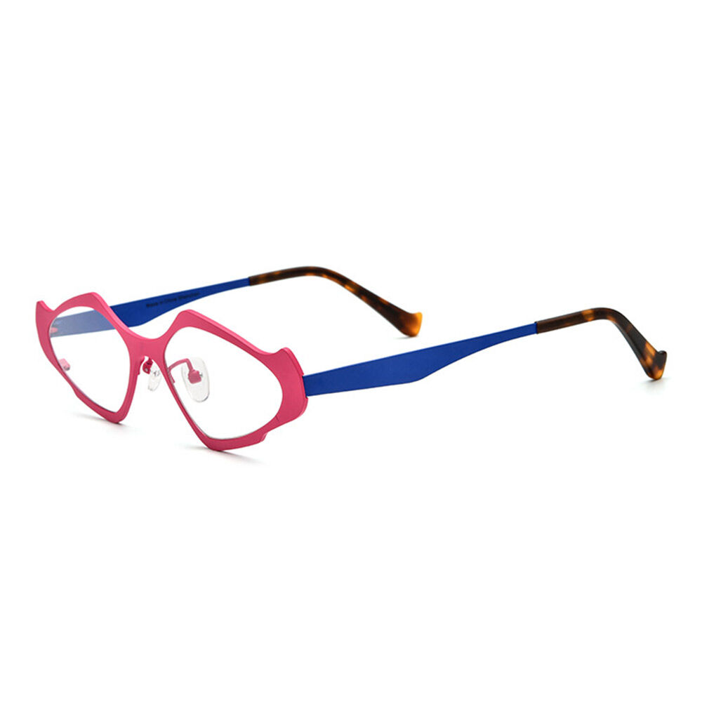 Claro Geometrische Rosa Brille
