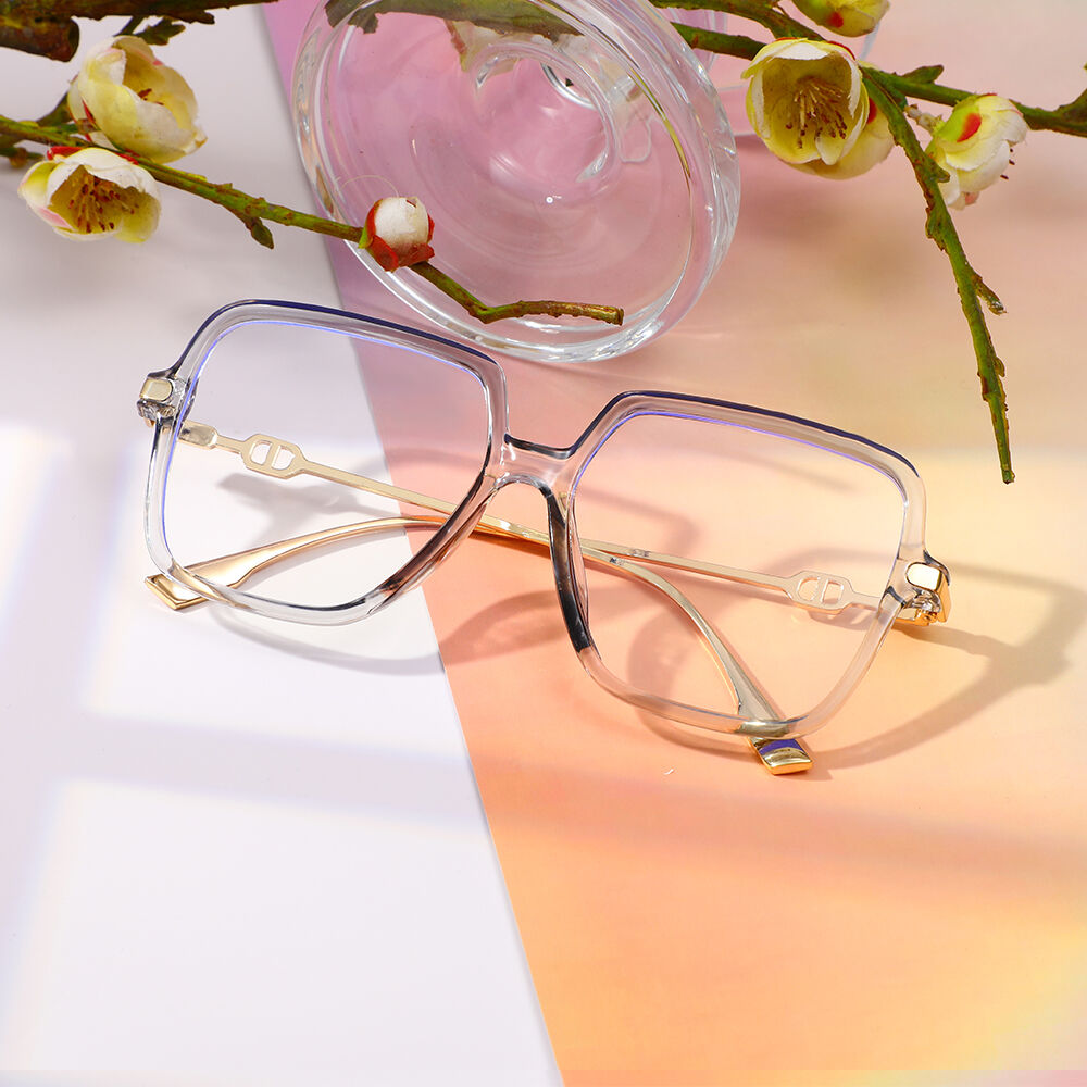 Irving Geometric Gray Glasses