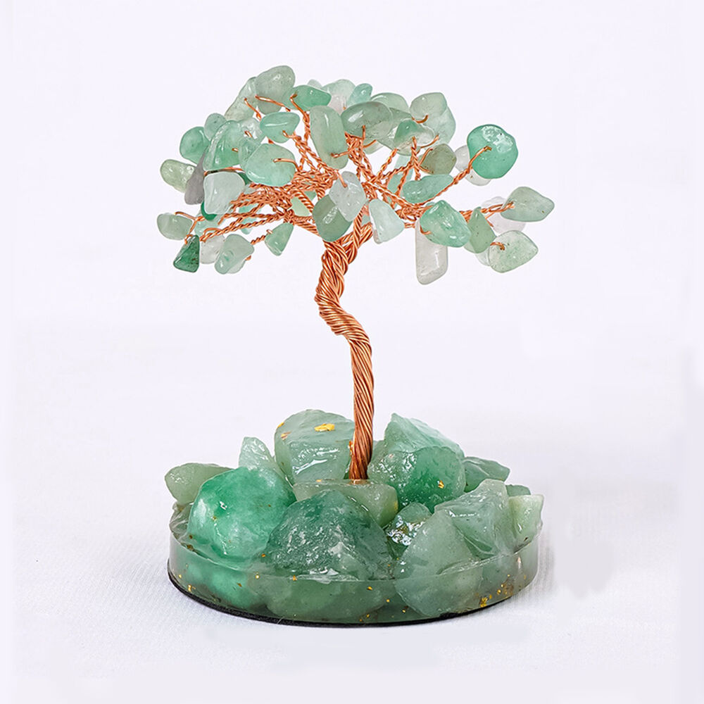 Crystal Fortune Tree Crystal Tooth Flower Tree Large Block of Raw Stone Base Deco for Friends