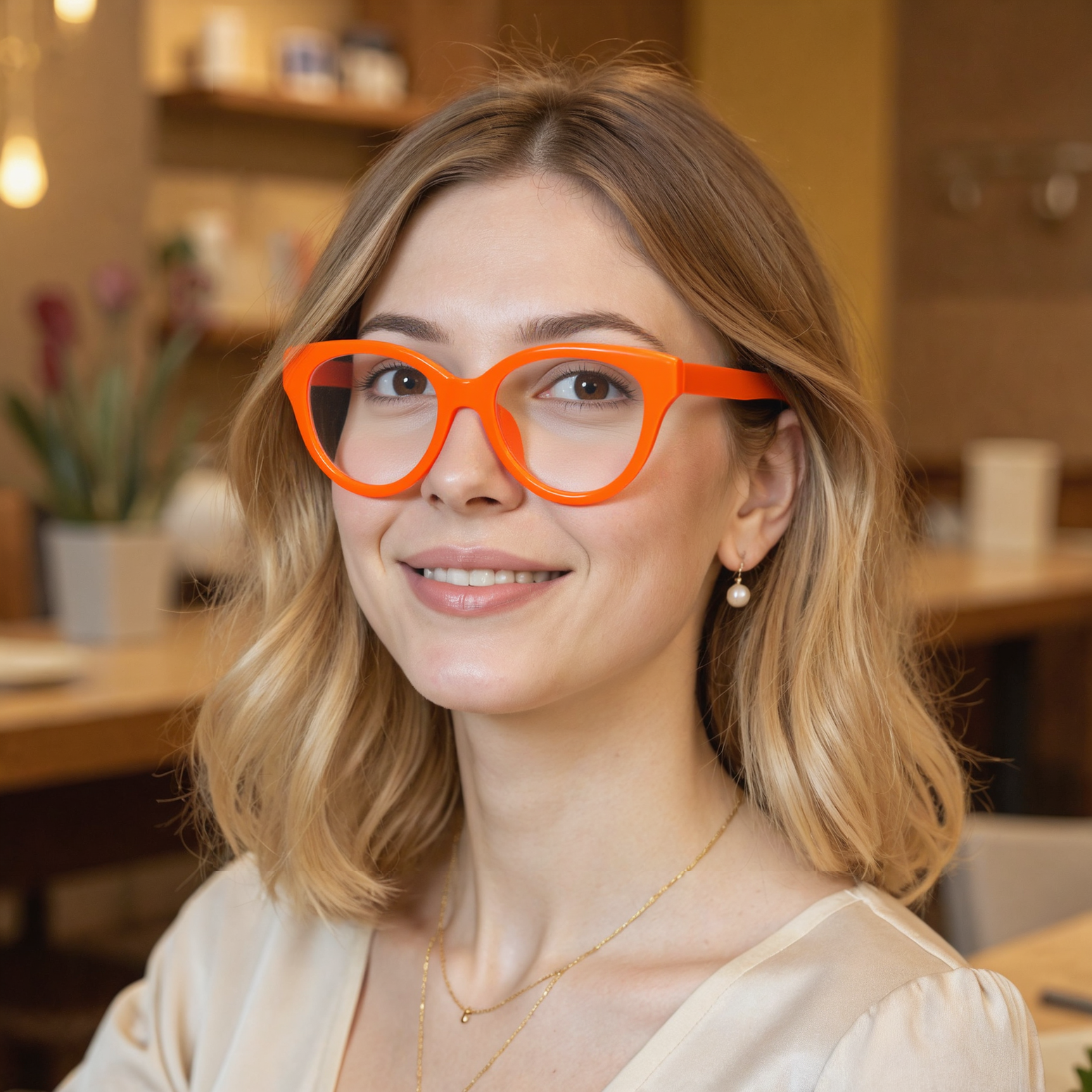 Lunettes de Vue Tammy Cat Eye Orange
