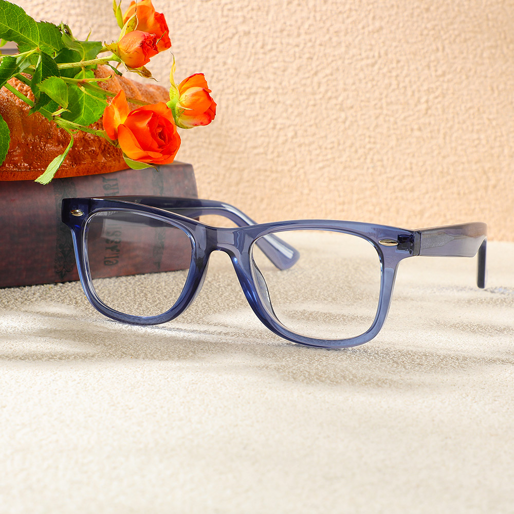 Simon Quadratische Blaue Brille