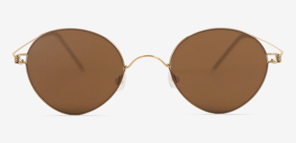 Clara Gold Round Sunglasses