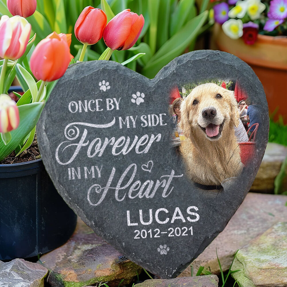 Custom Memorial Stone Add Pet Photo Dog Memorial Gifts for Loss of Dog
