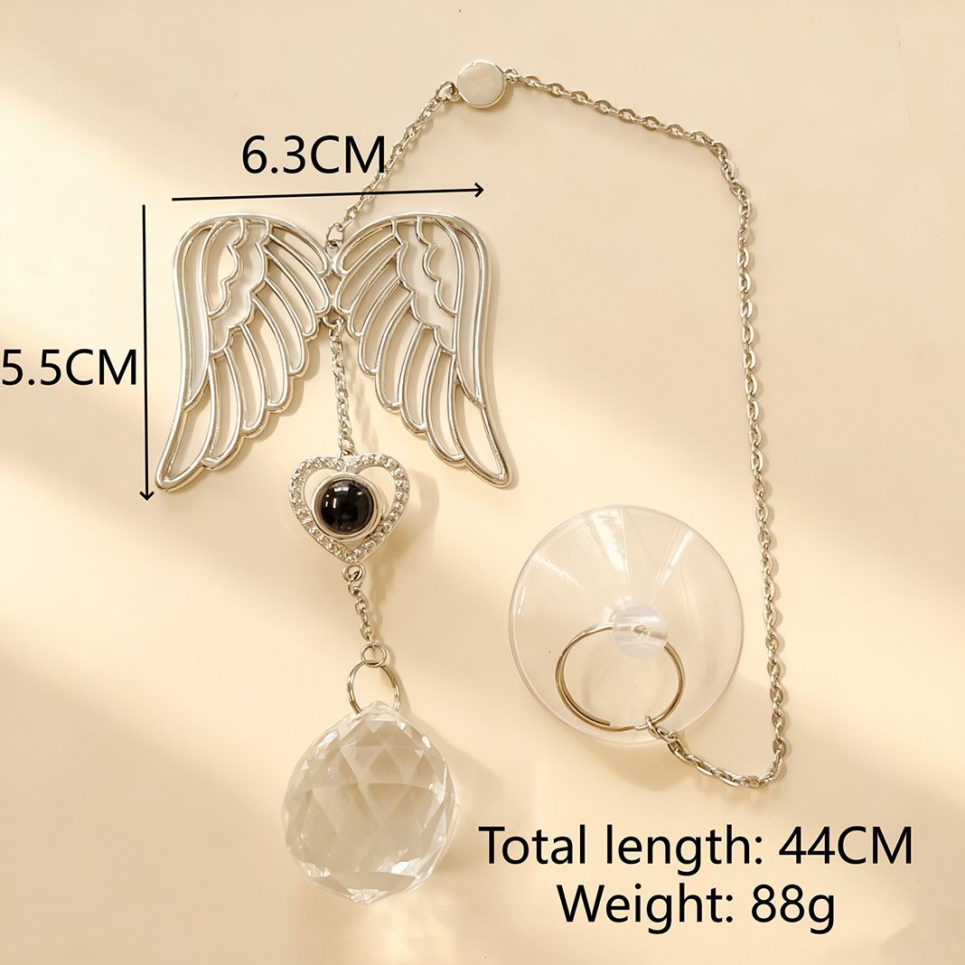 Personalized Angel Wings Projection Picture Ornament Christmas Gift for Family