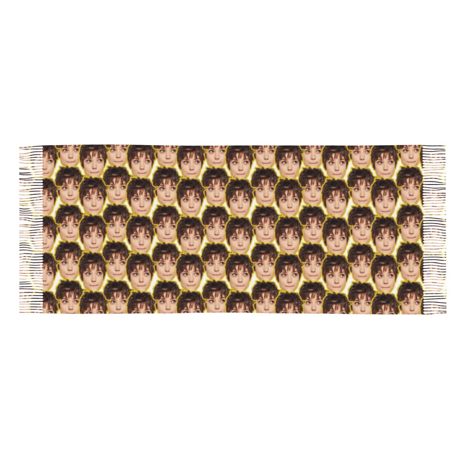 Bufanda con foto personalizada para añadir foto de cara, regalo divertido y divertido para amigos.