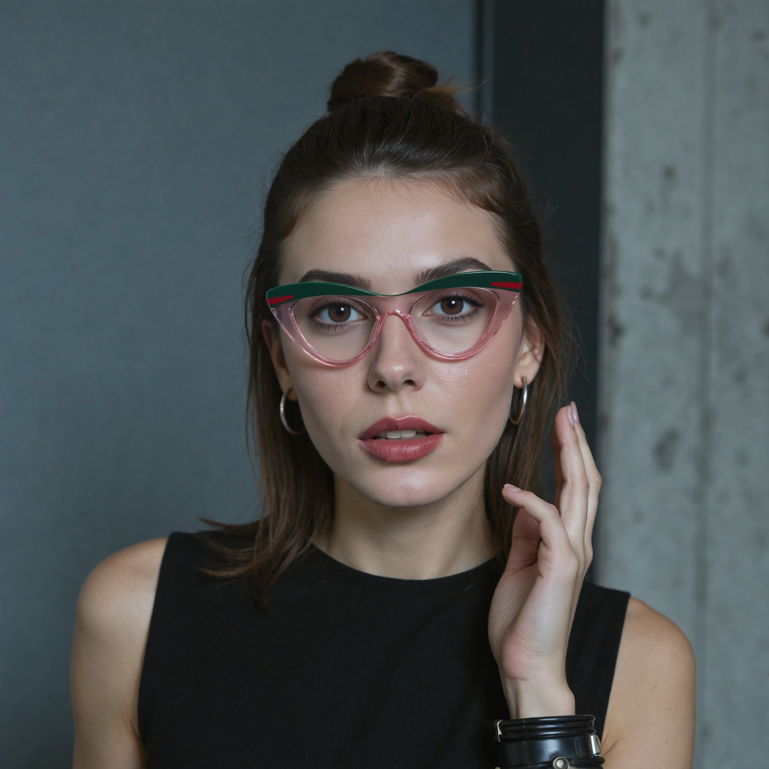 Emma Cat Eye Pink Glasses