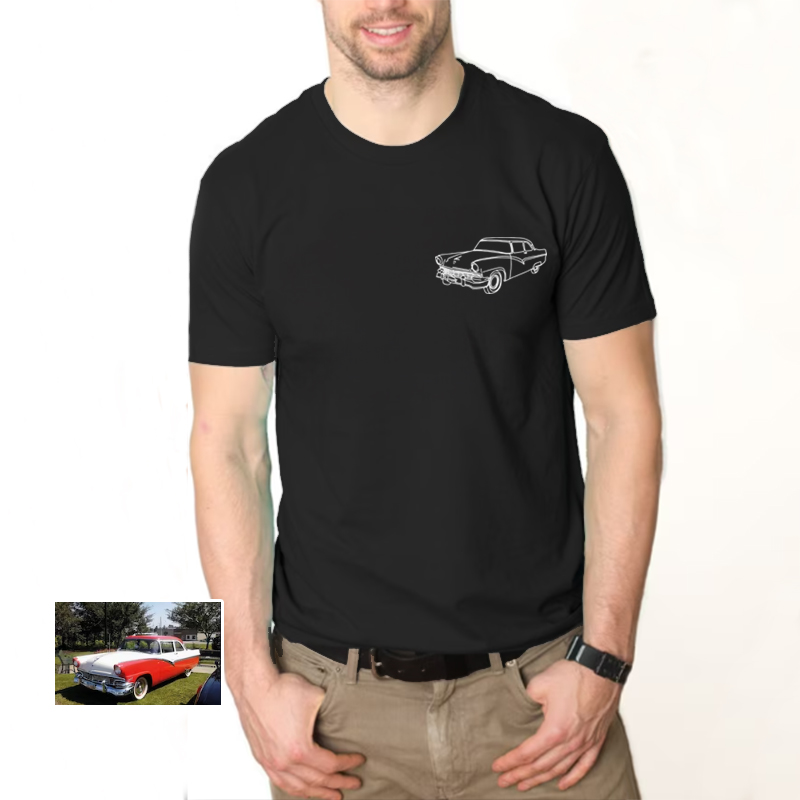 T-shirt personnalisé avec photo personnalisée Cadeau sympa pour la fête des pères