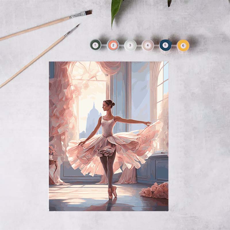 数字 塗り絵 油絵風 美術品 バレエ ダンサー デジタル DIY絵 インテリア