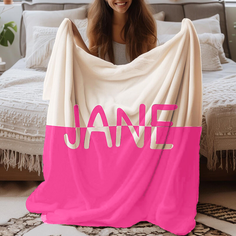 Personalized Name Blanket Stylish Present for Friend