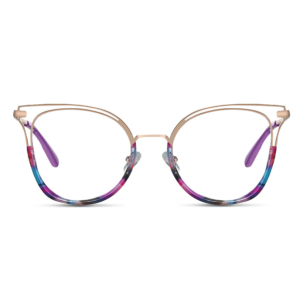 Helin Cat Eye Purple Glasses