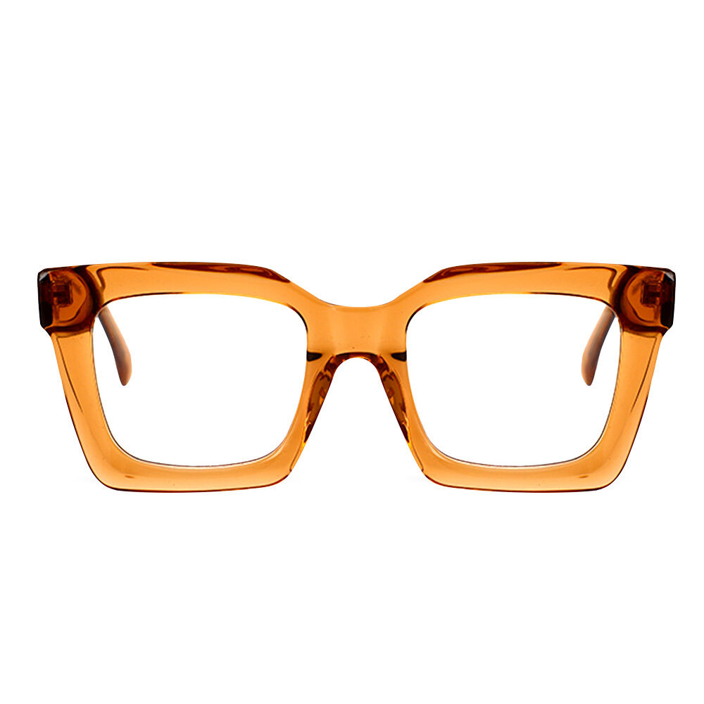 Steward Square Orange Glasses