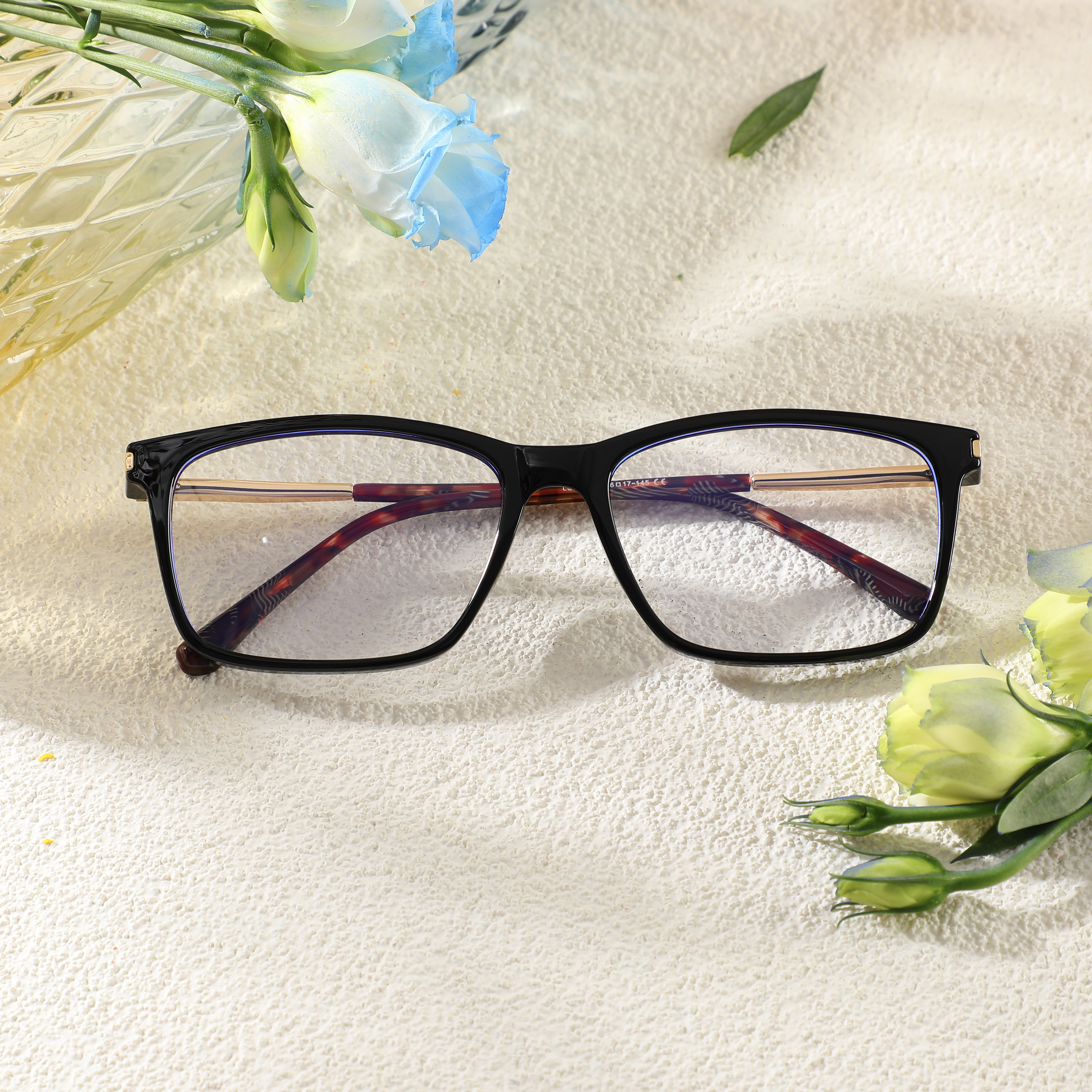 Lunettes de Vue Sapir Rectangle Noir 