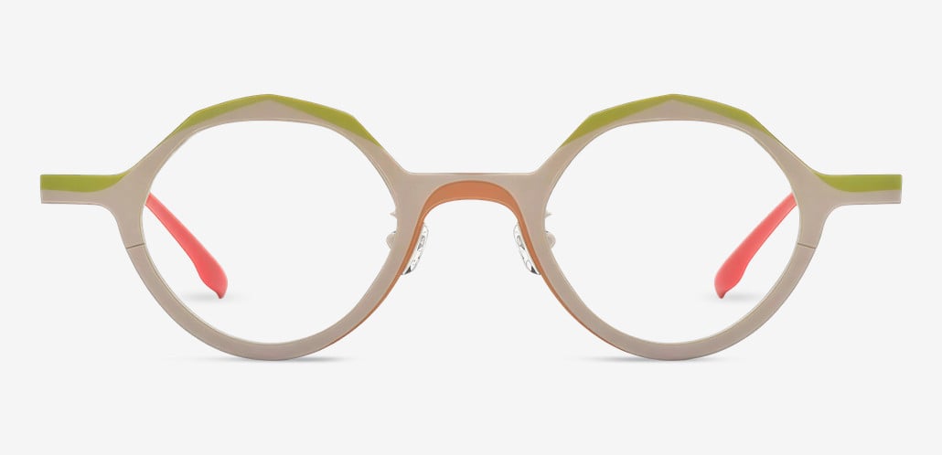 Christe Lunettes Rondes Beiges