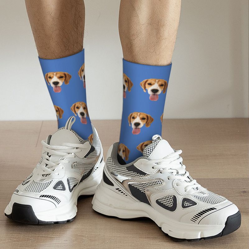 Personalized Face Socks with Pet Dog Photos