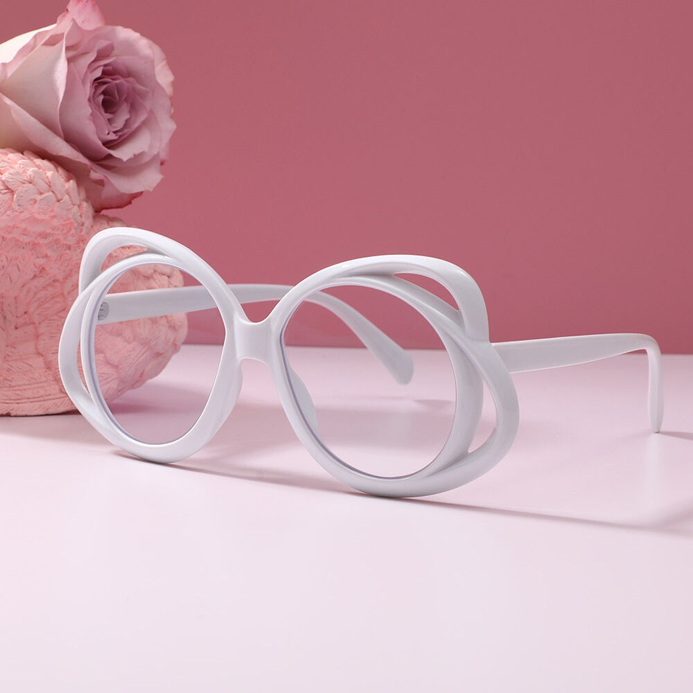 Harold Round White Glasses