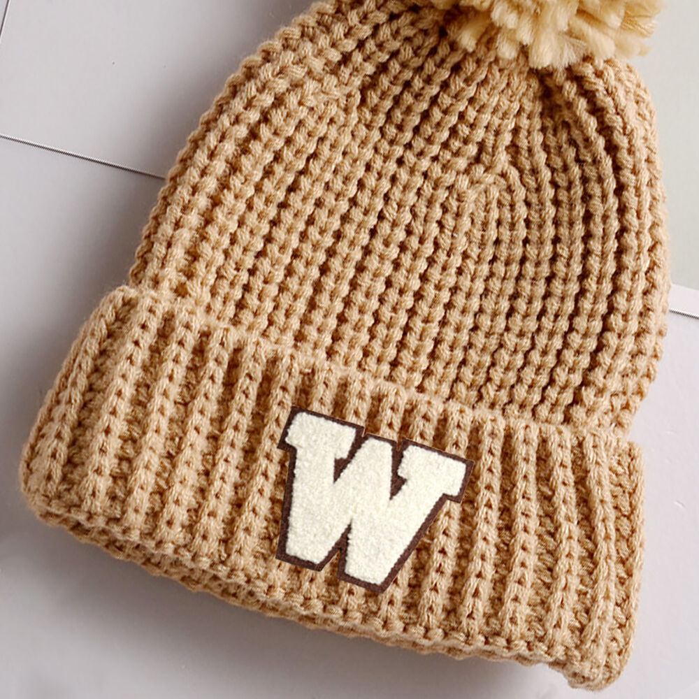 Aangepaste Kid's Hat initialen stof Stickers Baby Beanie Gift voor kinderen