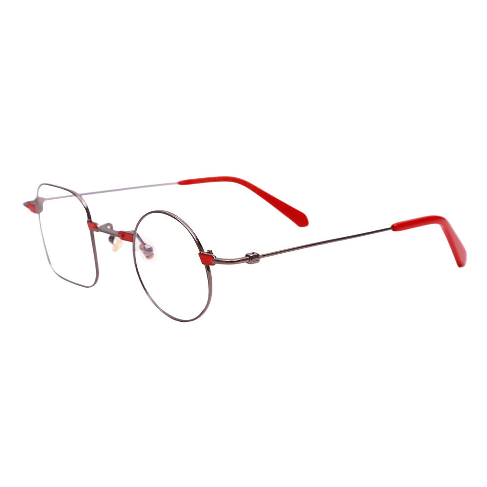 Brauneine Quadratische Gunmetal Brille
