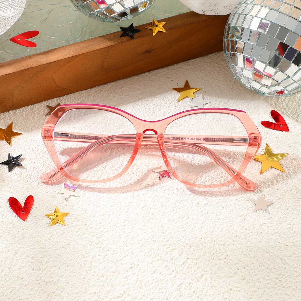 Occhiali da Vista Eddie Cat Eye Rosso 