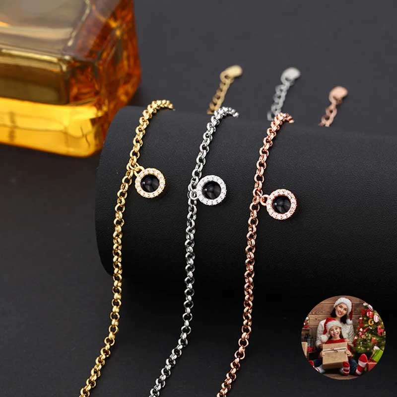 Custom Picture Projection Bracelet Minimalist Style Gift for Graceful Person