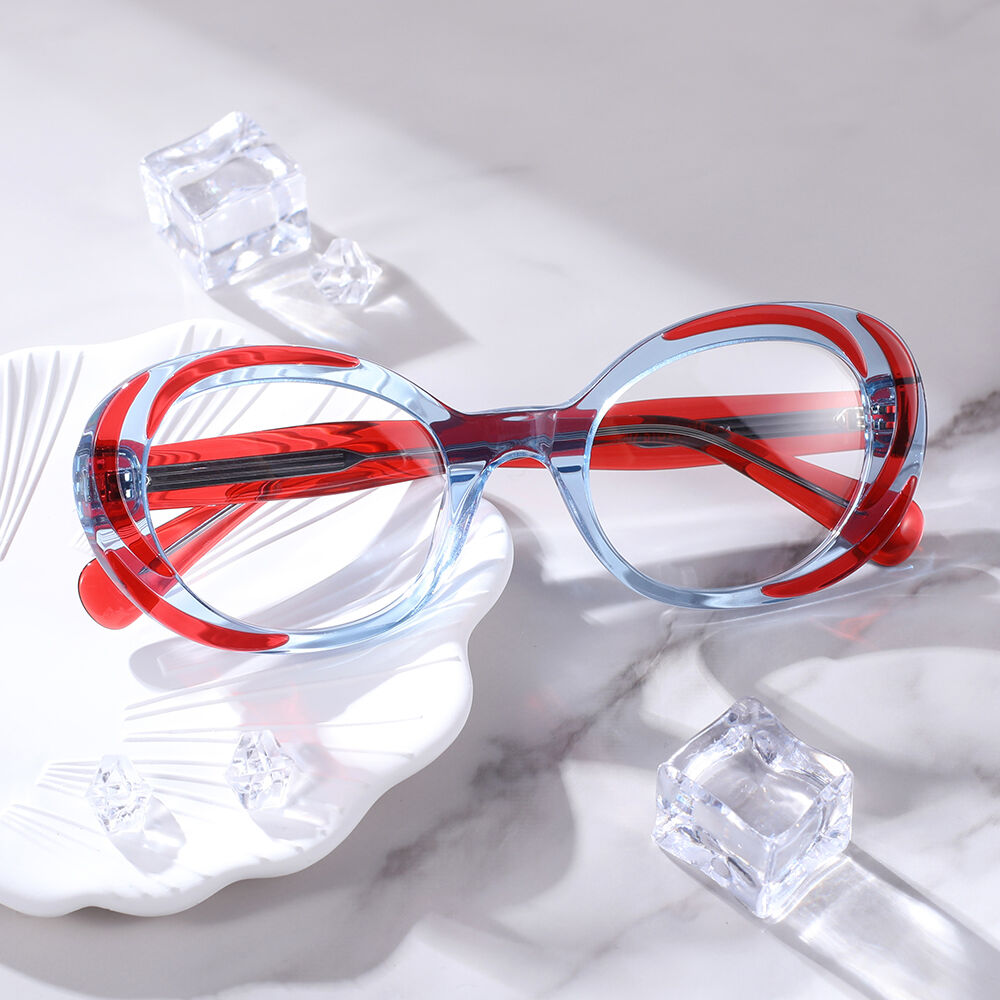 Otis Oval Red Glasses