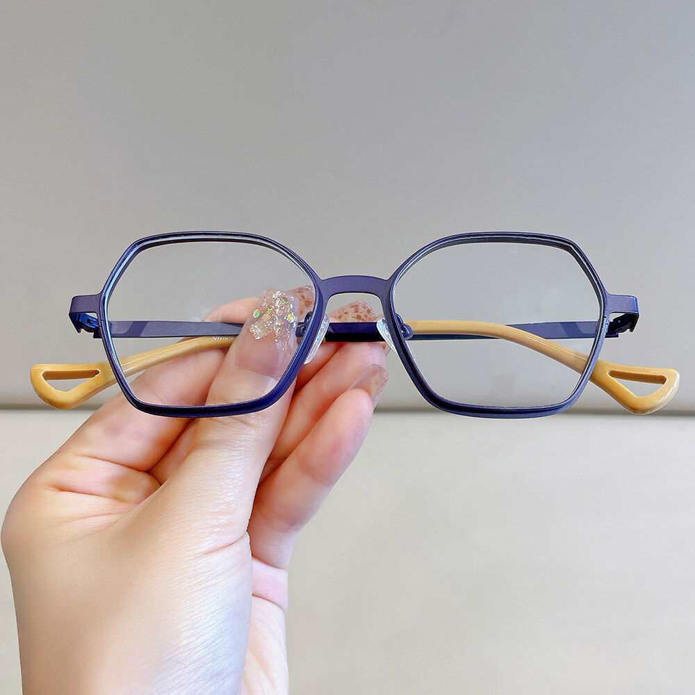 Kenne Geometric Purple Glasses