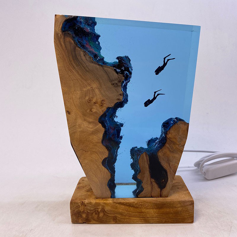 Diving Deep Sea Exploration Resin Night Light Creative Gift for Friend