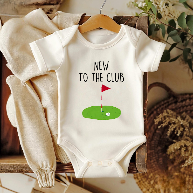 Body personalizado para bebé, nuevo miembro del club de golf, diseño creativo, regalo para baby shower para amantes del golf