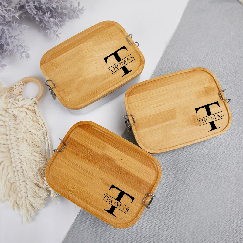 Personalized Lunch Box Custom Simple Name Logo For Students