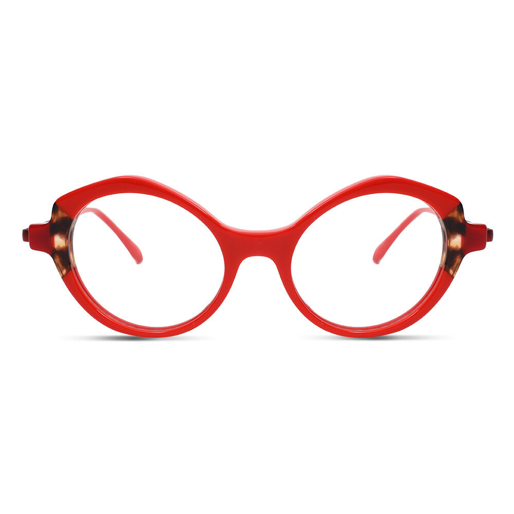 Nelilu Cat Eye Red Glasses
