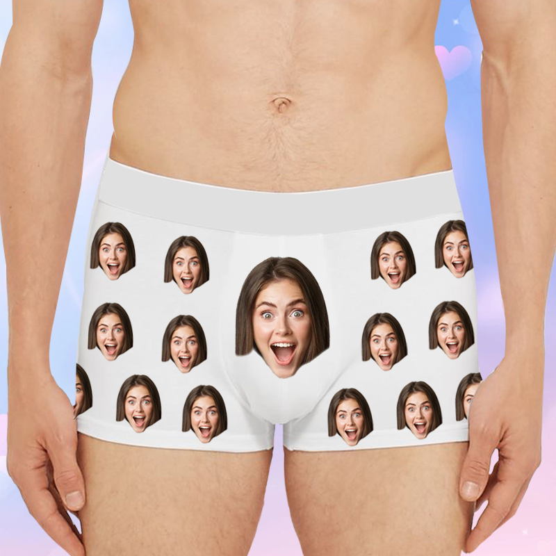 Personalized Picture Men's Underwear Boxer Briefs Funny Gift for Husband