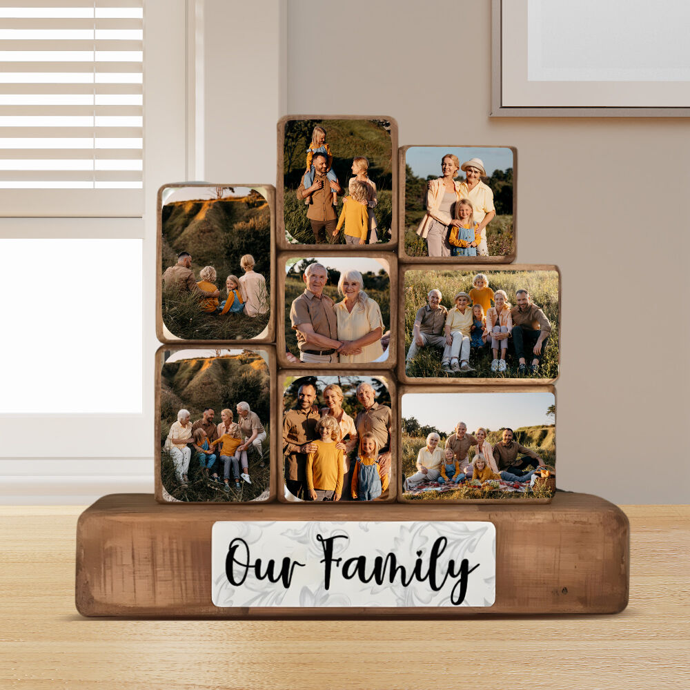 Personalized Photo Cube Building Blocks Customized Family Photos Warm Gifts