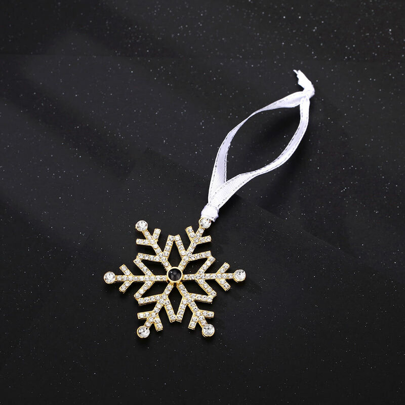 Personalized Snowflake Projection Pendant with Customized Photo Commemorative Gift for Mom