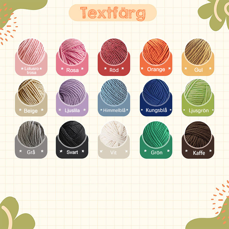 Personlig väska med namn och blommor Vacker present till henne