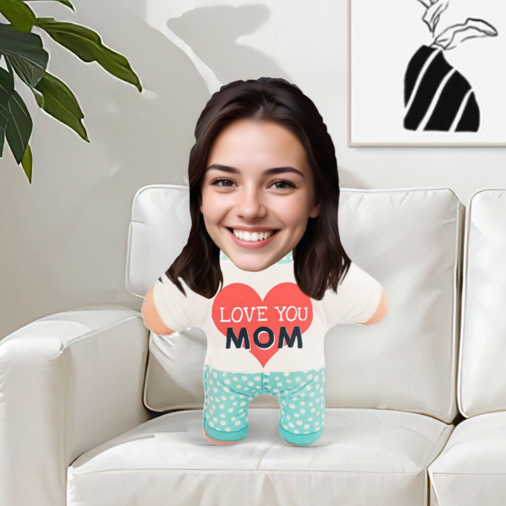 Personalized Face Pillow Add Photo Pillow Gift for Mom