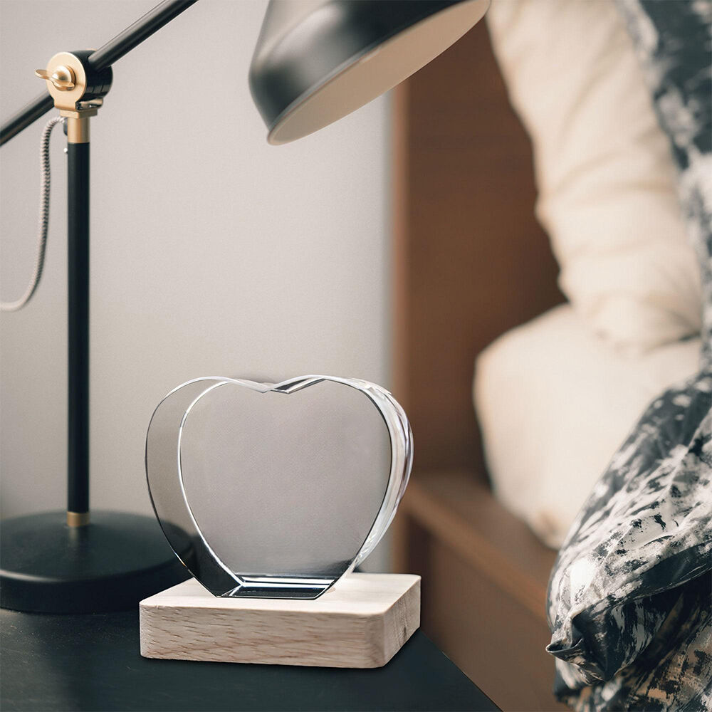 Personalisierte Kristall-Fotorahmen mit Licht Basis Individuelle Fotos für Multi-Anlass Geschenk