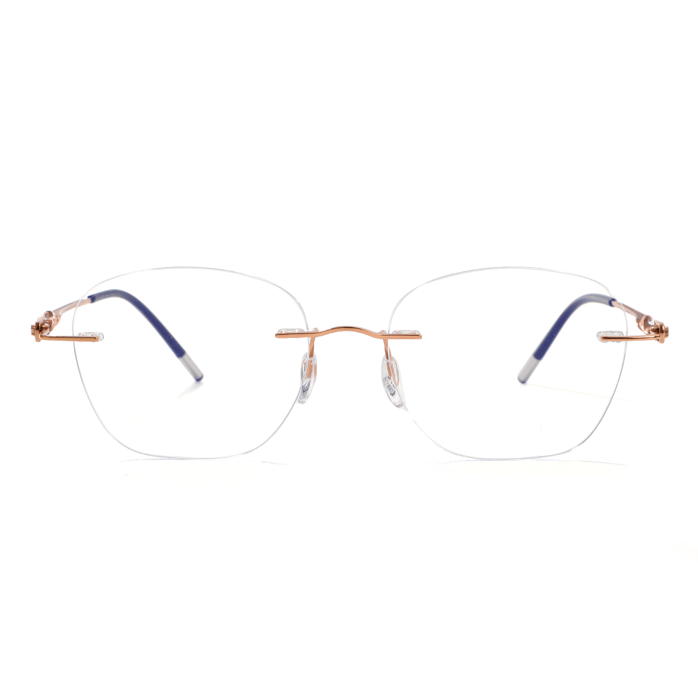 Lunettes de Vue Elva Carré Rose Doré