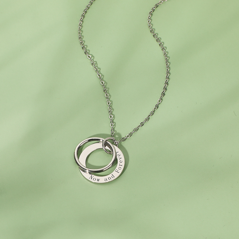 サークル メッセージ 刻印 ネックレス