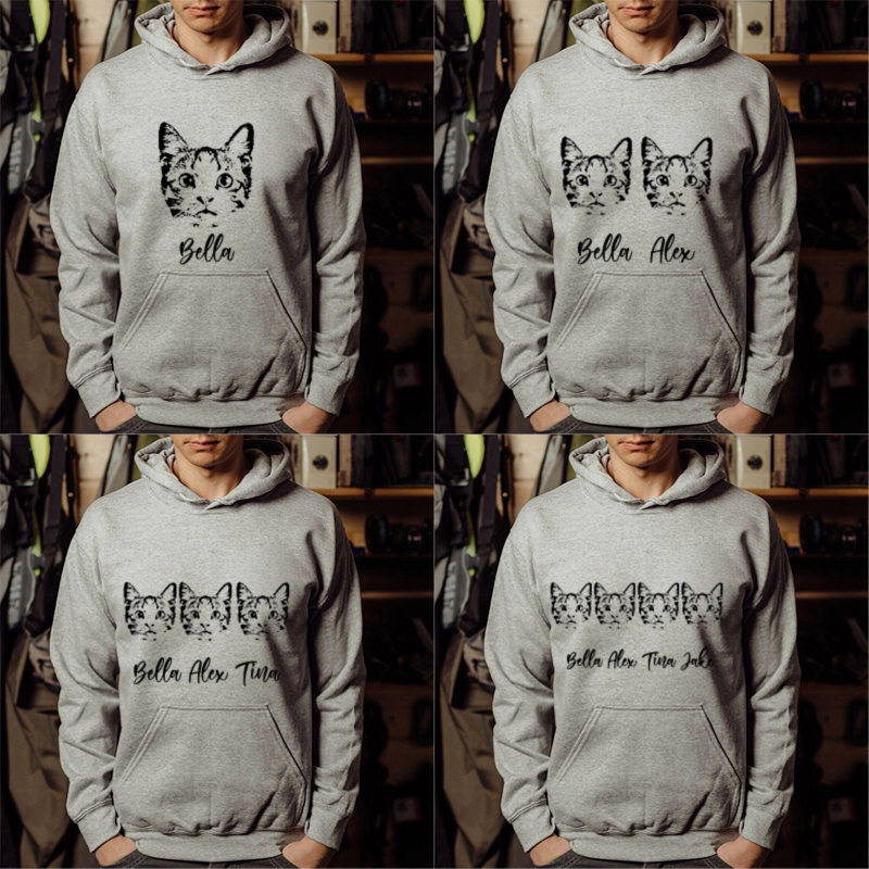 オリジナル 猫 犬 ペット 名入れ 写真入れ パーカー