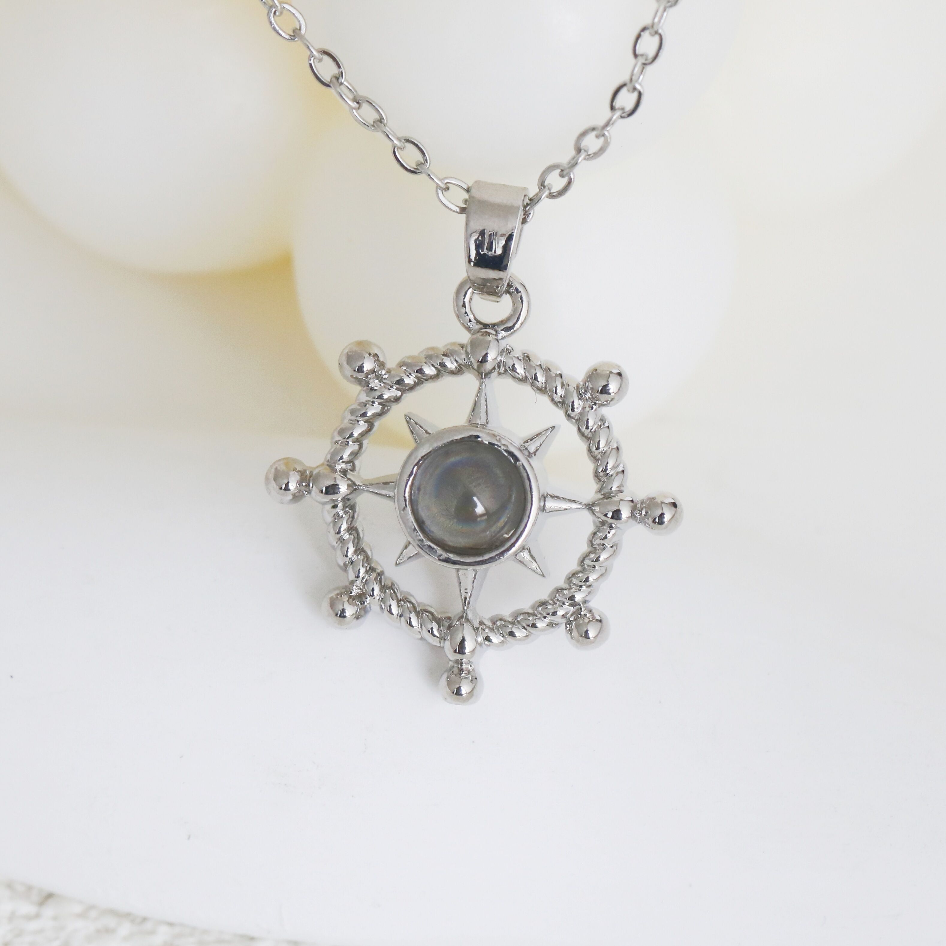 Personalized Anchor Projection Picture Necklace Special Gift for Family