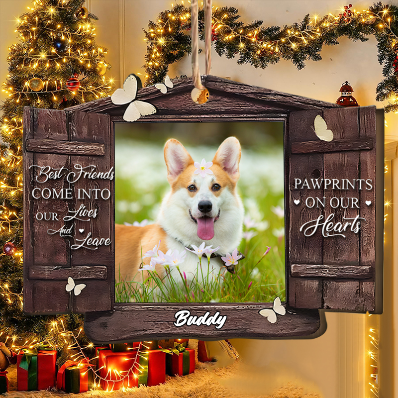 Personalized Christmas Decoration Custom Picture House Shaped Memorial Gift for Pet Lover
